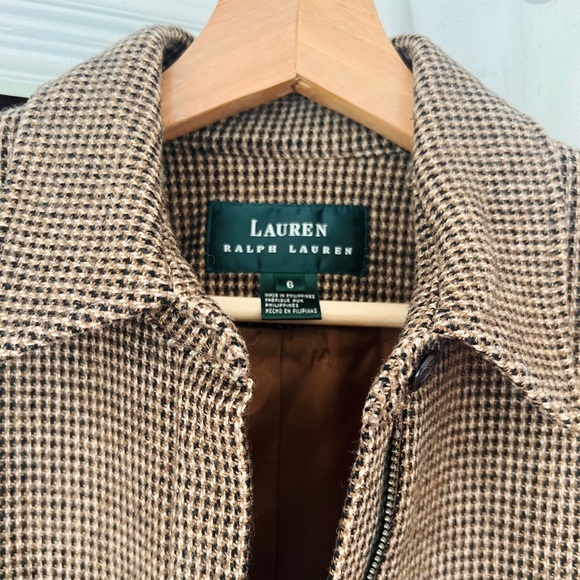 VINTAGE LAUREN RALPH LAUREN Wool Jacket With Side Pockets and Front Zipper - Picture 4 of 7